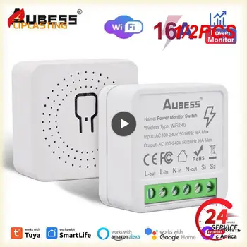 1/2KS Wifi/ Tuya MINI Smart Switch S Energy Monitor, 2-pásmový Ovládanie Časovač Hlasové Ovládanie Práce S Alexa Domov