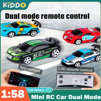 1:58 RC Mini Auto-Cola Môže Drift Racing Mini High Speed Diaľkové Ovládanie Auta Dual Control Modelu Vozidla Hračky pre Chlapcov Vianočné Gif