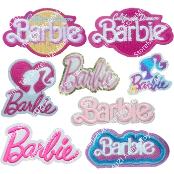10Pcs Kawaii Barbie List Výšivky Nálepky Patch Anime Diy Taška Klobúk Tričko Odznak Žehlička Na Oblečenie Škvrny Príslušenstvo Darček Hračka