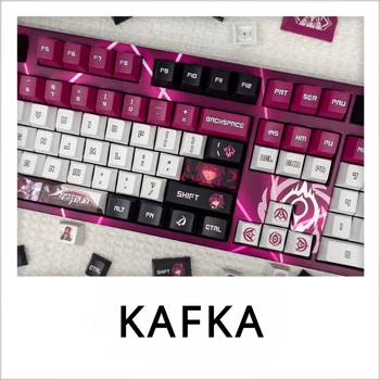 120Keys Honkai Starrail Kafka Keycap Cherry Malinová Farba Hra Dvoch-Dimenzionální Animácie Mechanické PBT Hra Keycap urob si sám