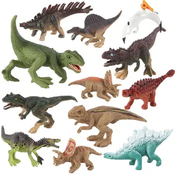 12pcs DIY Simulácia Mini Model Dinosaura Set Creative Zvierat Akčné Figúrky Súbor Vzdelávacích Hračiek, Darčekov Pre Deti detský Chlapec