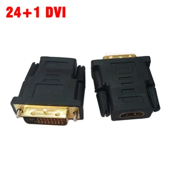 1pcs 24+1 DVI Samec na HDMI kompatibilné Žena Converter Do Adaptéra DVI Podpora 1080P Pre HDTV Projektor Pozlátené Adaptér L19
