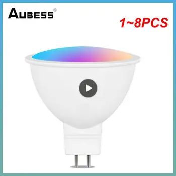 1~8PCS WIFI Smart Stmievateľné Žiarovka GU10 MR16 RGB C+W LED Svetlo Podporu Alexa Asistent, Ovládanie Hlasom