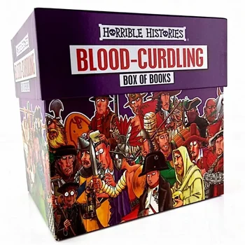 20 KNÍH Hrozné Dejiny Krvi Curdling Box Kníh Zber Pôvodné anglické Čítanie detských Kníh