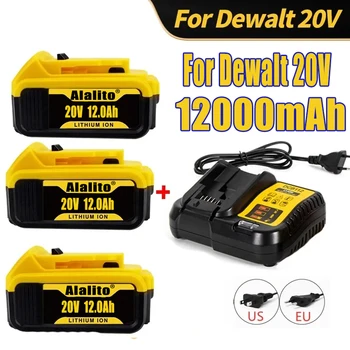 20V 12Ah Li-Ion Batéria pre Dewalt Náradie Vymeniteľné DCB205 DCB201 DCB203