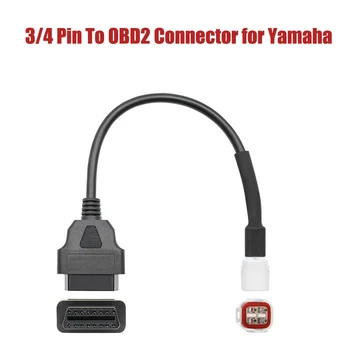4 Pin na OBD2 Konektor Kábla pre Motocykel Yamaha OBDII Diagnostický Line OBD Kód Poruchy Reader Adaptér linke