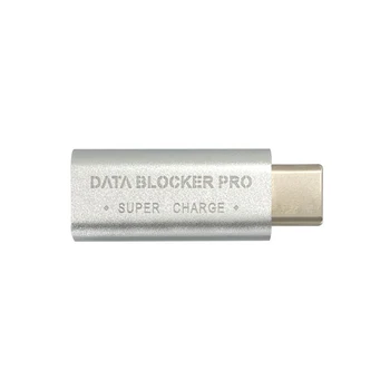 4PCS USB Typ-C Údajov Okien USB-C Šťava Obranca Jack Adaptér Podporu Rýchle Nabíjanie(50/5A) Stop Odcudzenie Dát (Strieborný)