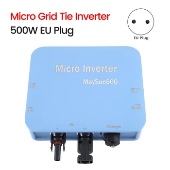 500W Micro-Typ Solárny Panel Smart Inverter Čistá Sínusová Vlna Domov Invertor 36V MPPT na Grid Kravatu Invertor - EU Plug