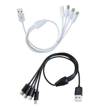 573A 50 cm 4 v 1, USB, C Nabíjací Kábel Mobilného Telefónu Kábel Typu C Konektor