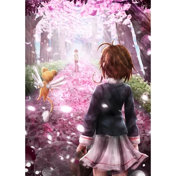 5D Diamond Výšivky Anime Rôznych Dievča Čerešňový Kvet Plný Diamond Cross Stitch Domáce Dekorácie Ručné Výšivky Drahokamu