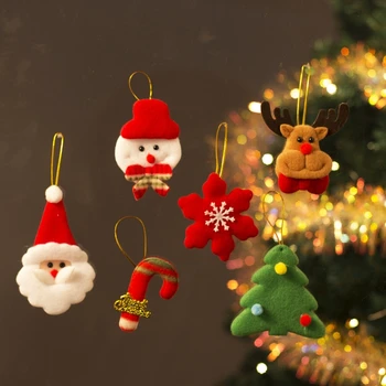6pcs Mix Roztomilý Vianočný Strom Dekorácie Prívesok Santa Claus Snehuliak pre Xmas Party DIY Dekor 2024 Nový Rok pre Domáce Ozdoby