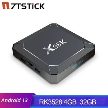 7T STICK X98 K Android 13 Smart TV Box 2 G 16 G 8K HD, 2.4 G 5G Dual-band WIFI 6 BT 5.0 RK3528 Ram 4GB Rom 32 GB HDR10 Set-Top TV Box