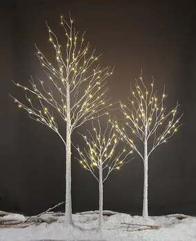 ArtificialBirch Strom, Teplá Biela Faux Breza Strom pre Domáce, Vonkajšie alebo Vnútorné, Festival, Párty , Vianočné Dekorácie 4 FT, 1 Balenie