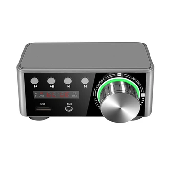Bluetooth 5.0 Digitálne Hifi Zosilňovač Class D Zosilňovač 80Wx2 Domáce Audio Car Morské USB/AUX IN EU Plug