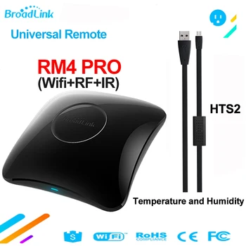 Broadlink RM4 PRO Wifi IČ RF Univerzálny Diaľkový ovládač Smart Home Bezdrôtové Ovládanie HTS2 Snímač Pracuje s Alexa Domovská stránka Google