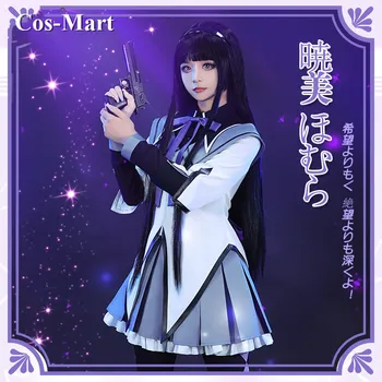 Cos-Mart Anime Puella Magi Madoka Magica Akemi Homura Cosplay Kostým Sladké Školskú Uniformu Činnosť Strany Úlohu Hrať Oblečenie