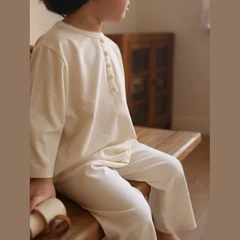 Detské Pyžamo kórejský Štýl, Chlapci a Dievčatá Oblečenie na Jar a na Jeseň Oblečenie Dieťa Domov Oblečenie Bavlna Nastaviť