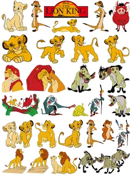 Disney LION KING cartoon Škvrny na oblečení thermo-nálepky pre deti, Žehlenie aplikácie