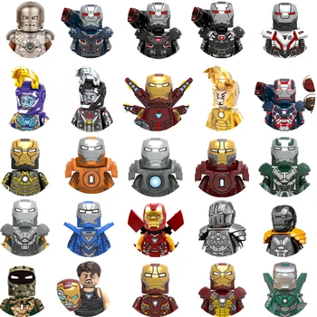 DIsney, Marvel Iron Man Stavebné Bloky Tony Stark MK1MK50 Ultron Akčné Figúrky Tehly Montuje Hračky, Darčeky