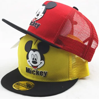 Disney Roztomilý Mickey Mouse Čistý Klobúk Letné Slnko klobúk Deti Cartoon Farby zodpovedajúce šiltovku Vonkajšie cestovné opaľovací Krém spp