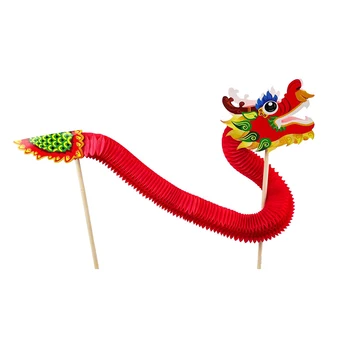 DIY Papier Dragon Plavidlá Materiál Čínsky Nový Rok DIY Dragon Dekor Čínsky Tanec Draka Troch-Dimenzionální Vytiahnuť Kvet