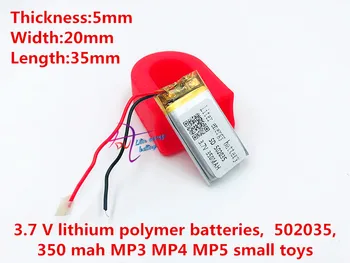 Dodanie polymer lithium batéria 502035 3,7 V 052035 350MAH MP3 MP4 MP5 batérie bluetooth headset batérie