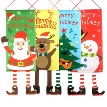 Garland šťastné a Veselé Vianoce, Výzdoba pre Domáce Christas Noel 2021 Christms Ozdoby Vianočné Banner Dvere Vianoce a Šťastný Nový Rok 2021