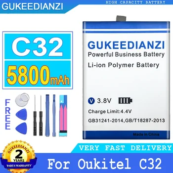 GUKEEDIANZI Batérie pre Oukitel, Veľké Batérie, C32, S6509, 5800mAh
