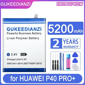 GUKEEDIANZI Náhradné Batérie HB596074EEW 5200mAh pre HUAWEI P40 PRO+ P40PRO+ Mobilného Telefónu, kontakty batérie