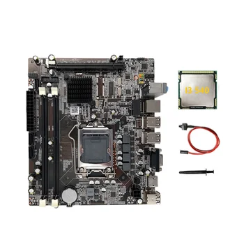 H55 Doske LGA1156 Podporuje I3 530 I5 760 Série CPU DDR3 Pamäte Doske+I3 540 CPU+Switch Kábel+Termálnej pasty