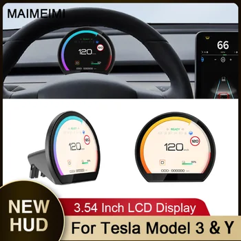 Head Up Display Pre Tesla Model 3 Y LCD Displej Kilometrov Auto Digitálne Smart Meter Panel Ovládač Rýchlosti Otvorené Dvere Informatiom