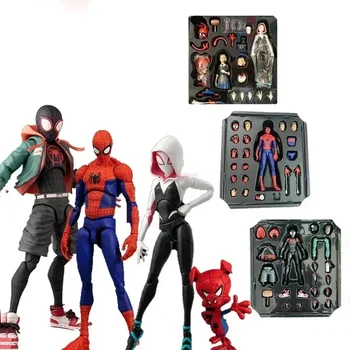 Horúce Hračky Marvel Spiderman Gwen Peter Akcie Obrázok Anime Spider-verš Zber Sentinel Km Morales Údaje Vianočné Darčeky