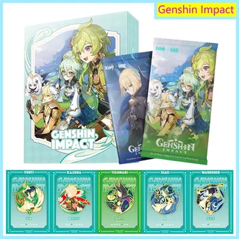Hra Genshin Vplyv Vzácne Zbierky Karty Anime Je Populárny Charakter Vynikajúce Periférne Karty Booster Box Deti Narodeninám