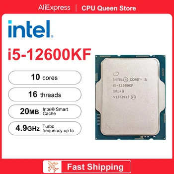 Intel Nové Core i5-12600KF i5 12600KF 3.7 GHz 10-Core 16-Niť CPU Procesor 10NM L3=20M 125W LGA 1700 DDR4 Herné processador