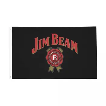 Jims Whisky Bar Pivo Vlajka Vlajka Outdoor Banner Polyester Dekorácie Obojstranný jednotky 2x3 3x5 4x6 FT Vlajky