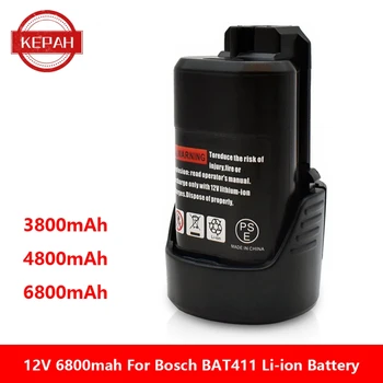 KEPAH 6800mAh 10.8 V, 12V Li-ion BAT411 Nabíjateľná Batéria BOSCH BAT412A BAT413A D-70745GOP 2607336013 2607336014 PS20-2 PS40-2