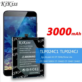 KiKiss TLP024C1 TLP024CJ 3000mAh Batérie pre Alcatel A3 SZ-5046/Lesk Lite SZ-5080 5080X SZ-5046D SZ-5046Y 5046D 5046Y