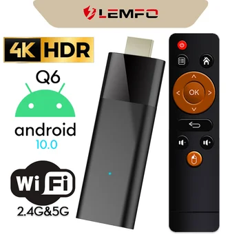LEMFO O6 Mini TV Stick Android 10 Chipest H313 Quad Core ARM Cortex A53 2 GB, 16 GB ako hdmi2.0 4K HDR WIFI H. 265 Smart TV Box PK DQ03