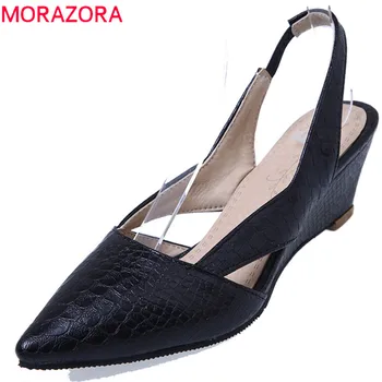 MORAZORA 2020 nový príchod čerpadlá dámske topánky jednoduché tuhé ukázal prst letná obuv classic plytké pohodlné kliny topánky