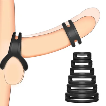 Muž Silikónové Penis Krúžok Odkladu Predčasnej Ejakulácie Dick Zámok Krúžky Sex Tovaru pre Mužov Pár Penisring Hračky pre Dospelých 18