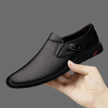 Muži Bežné Formálne Topánky Luxusné Originálne Kožené Business Byty Nové Pánske Mokasíny Ľahké Priedušná Proklouznout o Vodičské Topánky Mocassins