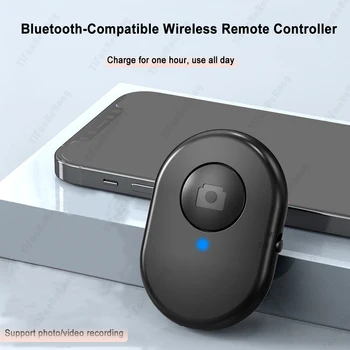 Nabíjateľná Bluetooth-Kompatibilné samospúšť Selfie Stick Uzávierky Vydania Bezdrôtový Diaľkový ovládač Tlačidlo Pre IOS a Android