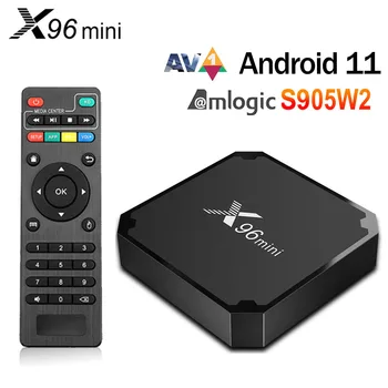 Najnovšie X96 Mini S905W2 Android 11 Smart TV Box 2G16G 1G8G 2.4 G&5G Dual Wifi AV1 4K HD Set Top Box PK X96Q