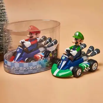 New Super Mario Kart Akčné Figúrky Luigi Bowser Karting Yoshi Ropucha Hračka Broskyňa Bábika Deti Hračky Anime Model Miestnosti Dekorácie, Darčeky