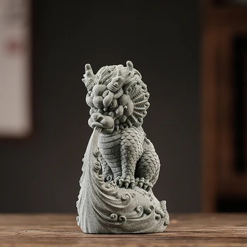 Nová Archeologická Ozdoby Čínskej Kung-Fu Čaj Nastaviť Domácnosti Dodávky Zelený Piesok Kameň Šťastia Čaj Stôl Čaj Pet Akvárium Bonsai