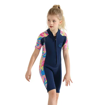 Nové Deti Wetsuits 2,5 mm Deti Potápačské Obleky Krátke Rukávy Udržať v Teple Plavky Pre Dievčatá, Deti Kombinézu Surfovanie Shorty Neoprénový Oblek
