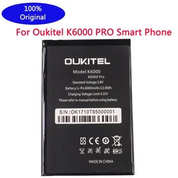 Nové Originálne veľkoobjemový 6000mAh Oukitel K6000 Batérie Pre Oukitel K6000 K6000 PRO 4G LTE Chytrý Telefón Nabíjateľná Batéria