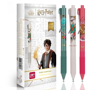 Nový Harry Potter Hladké Stlačte Neutrálne Pera 0,5 mm Zakrivené Uzávierky Bullet Hlava Black Podpis Pero Vzdelávania Študentov Darček Písacie potreby