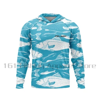 pelagických Mužov Kapota Rybárske Tričko dlhý rukáv Rybárske oblečenie, rybárske tričko uv ochrany rybárske tričko Rybárske Oblečenie