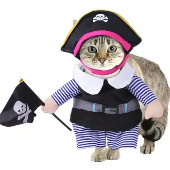 Pirátske Kostýmy Pre Domáce Prenosné Karibskom Štýle Cosplay Party Oblek S Klobúkom Pet Jednotné Pre Psa, Mačku, Hranie Rolí